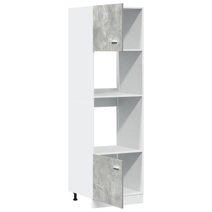 Mikrowellenumbauschrank Lyon Betongrau 60x57x207 cm Holzwerkstoff