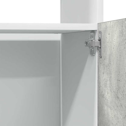 Mikrowellenumbauschrank Lyon Betongrau 60x57x207 cm Holzwerkstoff