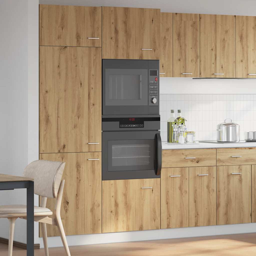 Mikrowellenschrank Lyon Artisan-Eiche 60x57x207 cm Holzwerkstoff