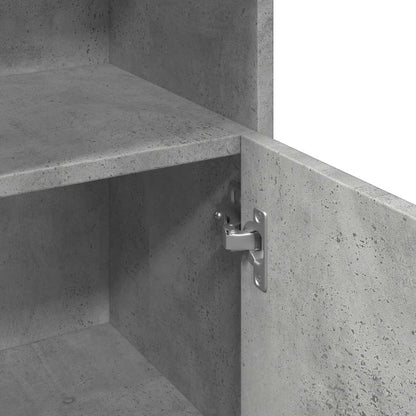 Badezimmerschrank Betongrau 30x30x95 cm Holzwerkstoff
