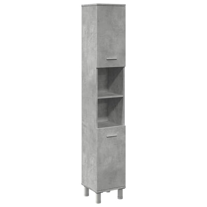 Badeværelsesskab Beton Grå 30x30x179 cm Træ Materiale