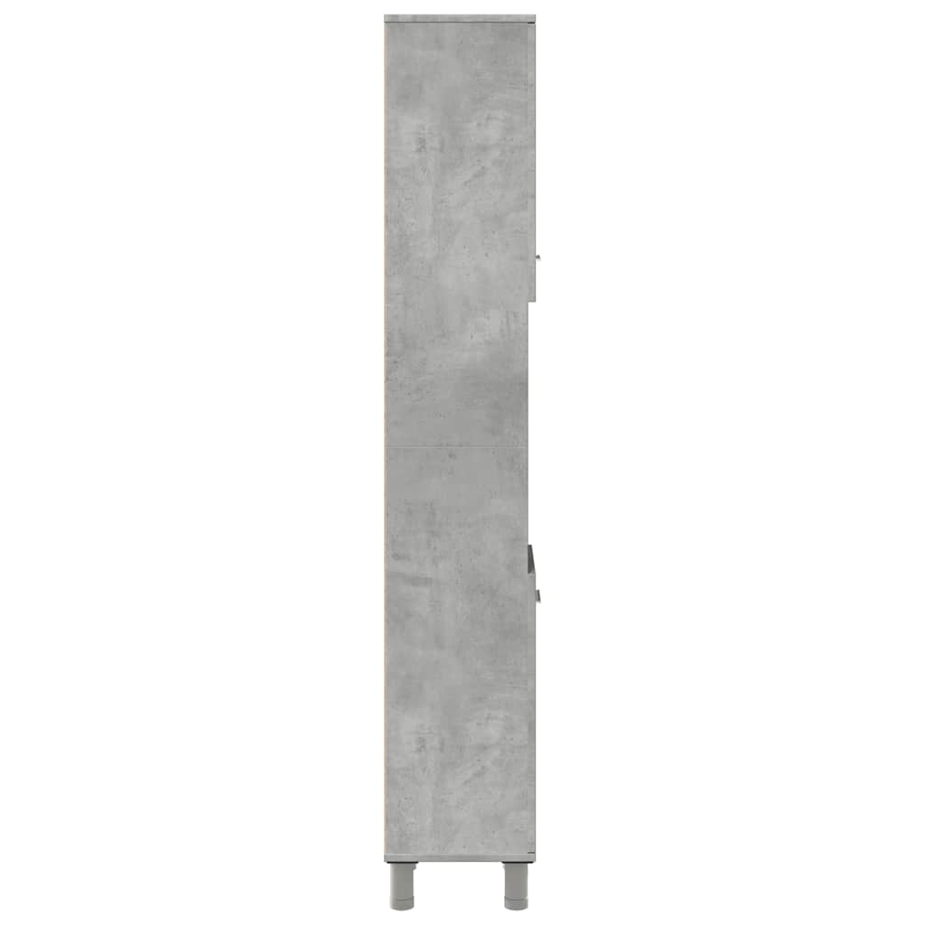 Badeværelsesskab Beton Grå 30x30x179 cm Træ Materiale