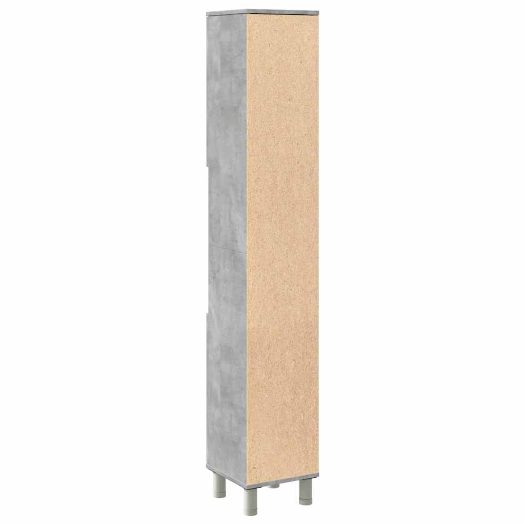 Badeværelsesskab Beton Grå 30x30x179 cm Træ Materiale