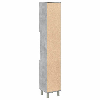 Badeværelsesskab Beton Grå 30x30x179 cm Træ Materiale