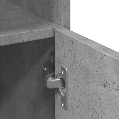 Badeværelsesskab Beton Grå 30x30x179 cm Træ Materiale