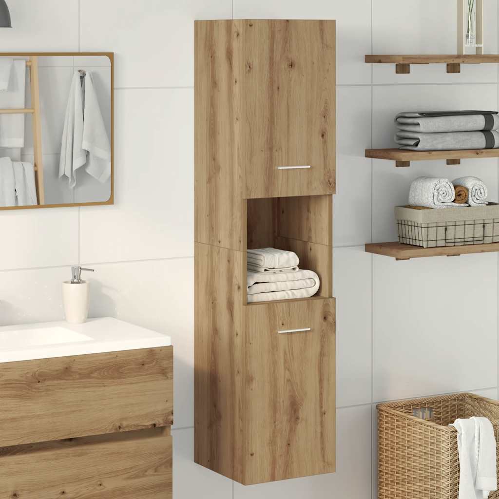 Bad-Hängeschrank Artisan-Eiche 30x30x130 cm Holzwerkstoff