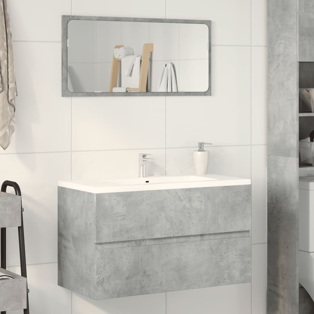 Håndvask underskab betongrå 90x38,5x45 cm træmateriale