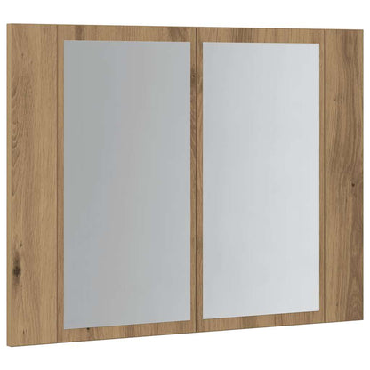 LED-Spiegelschrank Artisan-Eiche 60x12x45 cm Holzwerkstoff