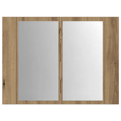 LED-Spiegelschrank Artisan-Eiche 60x12x45 cm Holzwerkstoff