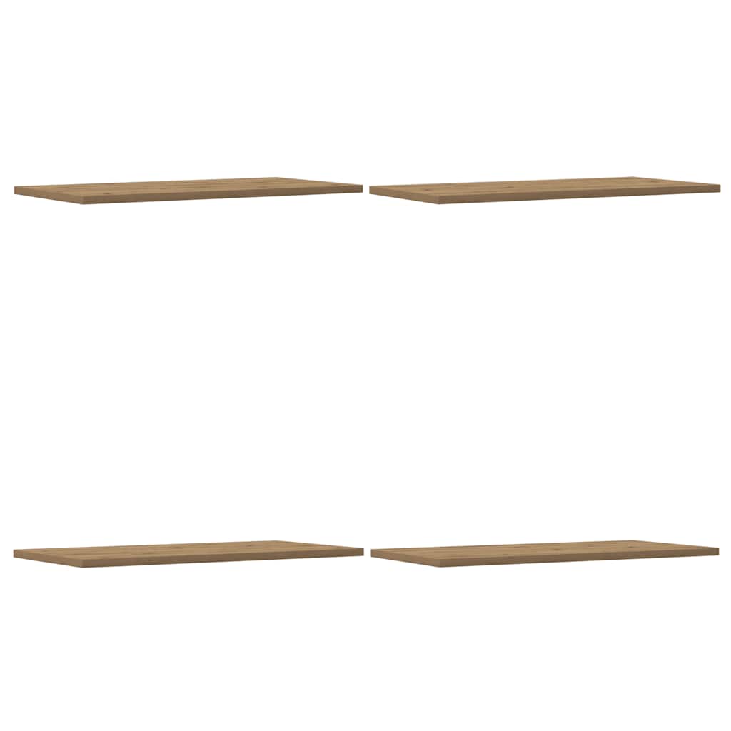 Wandregale 4 Stk. Artisan-Eiche 60x30x1,5 cm Holzwerkstoff