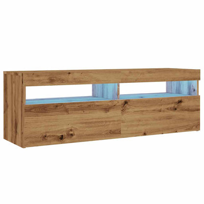 TV-Schrank mit LED Artisan-Eiche 120x35x40 cm Holzwerkstoff