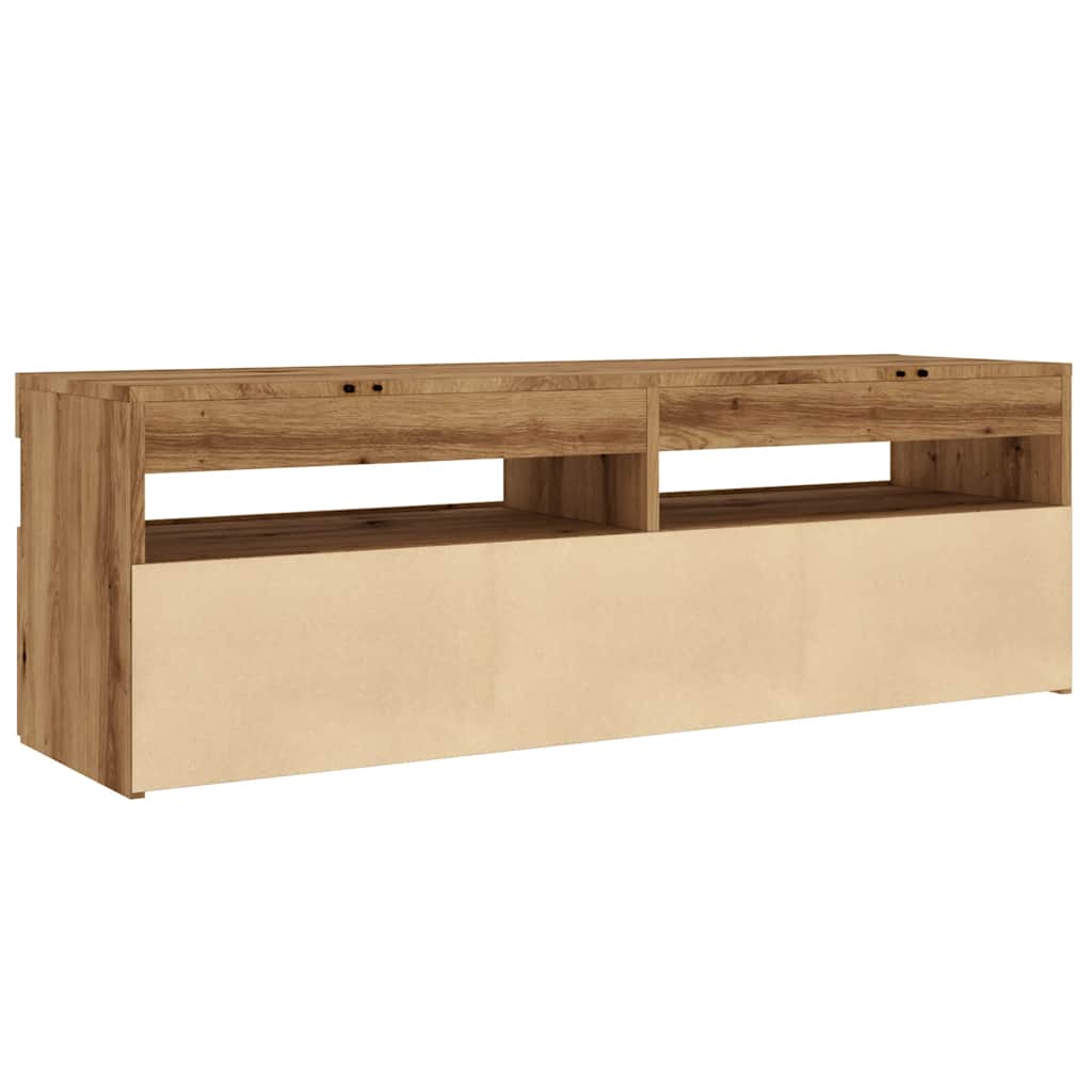 TV-Schrank mit LED Artisan-Eiche 120x35x40 cm Holzwerkstoff