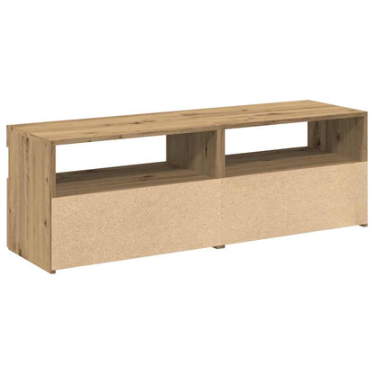 TV-skabe med LED-lys 2 stk Artisan egetræ materiale