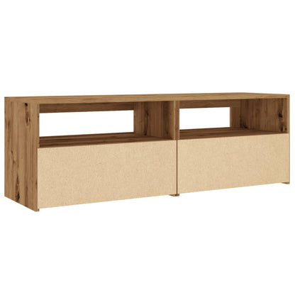TV-Schrank mit LED Artisan-Eiche 120x35x40 cm Holzwerkstoff