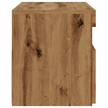 TV-skabe med LED-lys 2 stk Artisan egetræ materiale