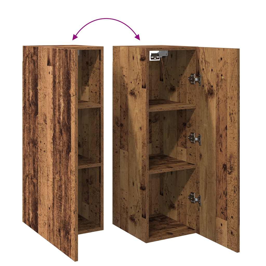 TV-Schränke 2 Stk. Altholz-Optik 30,5x30x90 cm Holzwerkstoff
