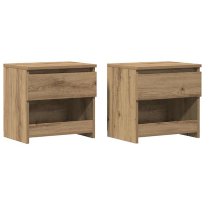 Nachttische 2 Stk. Artisan-Eiche 40x30x39 cm Holzwerkstoff