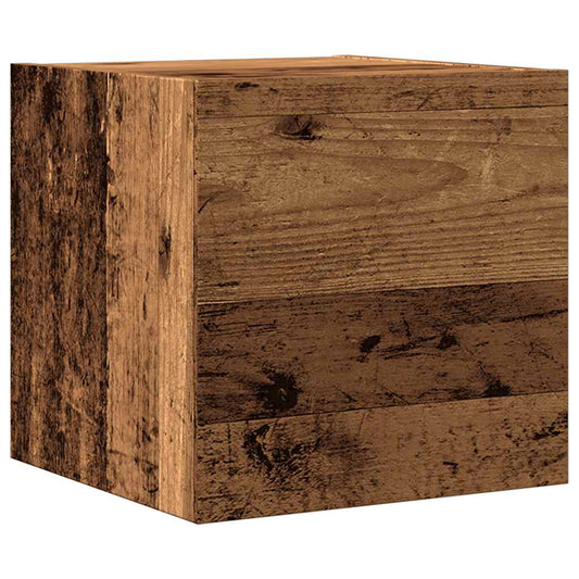TV vægskab gammelt træ look 30,5x30x30 cm