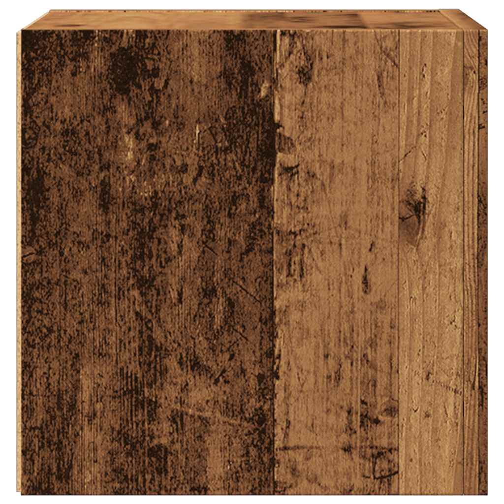 TV vægskab gammelt træ look 30,5x30x30 cm