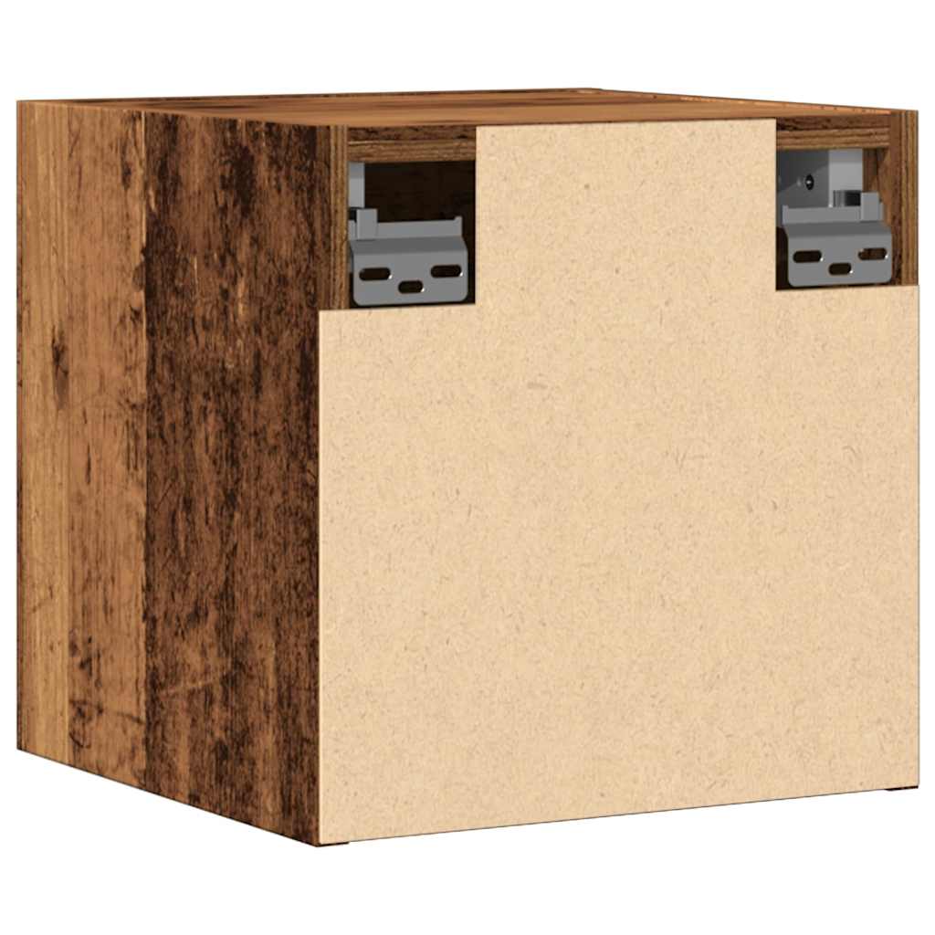 TV vægskab gammelt træ look 30,5x30x30 cm