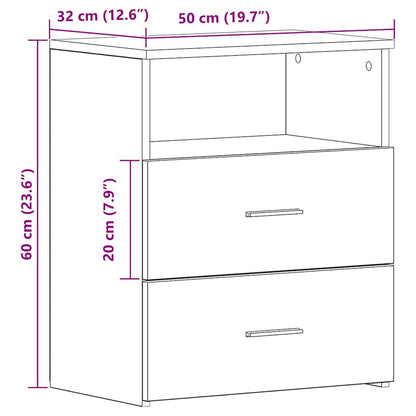 Nachttisch Altholz-Optik 50x32x60 cm Holzwerkstoff