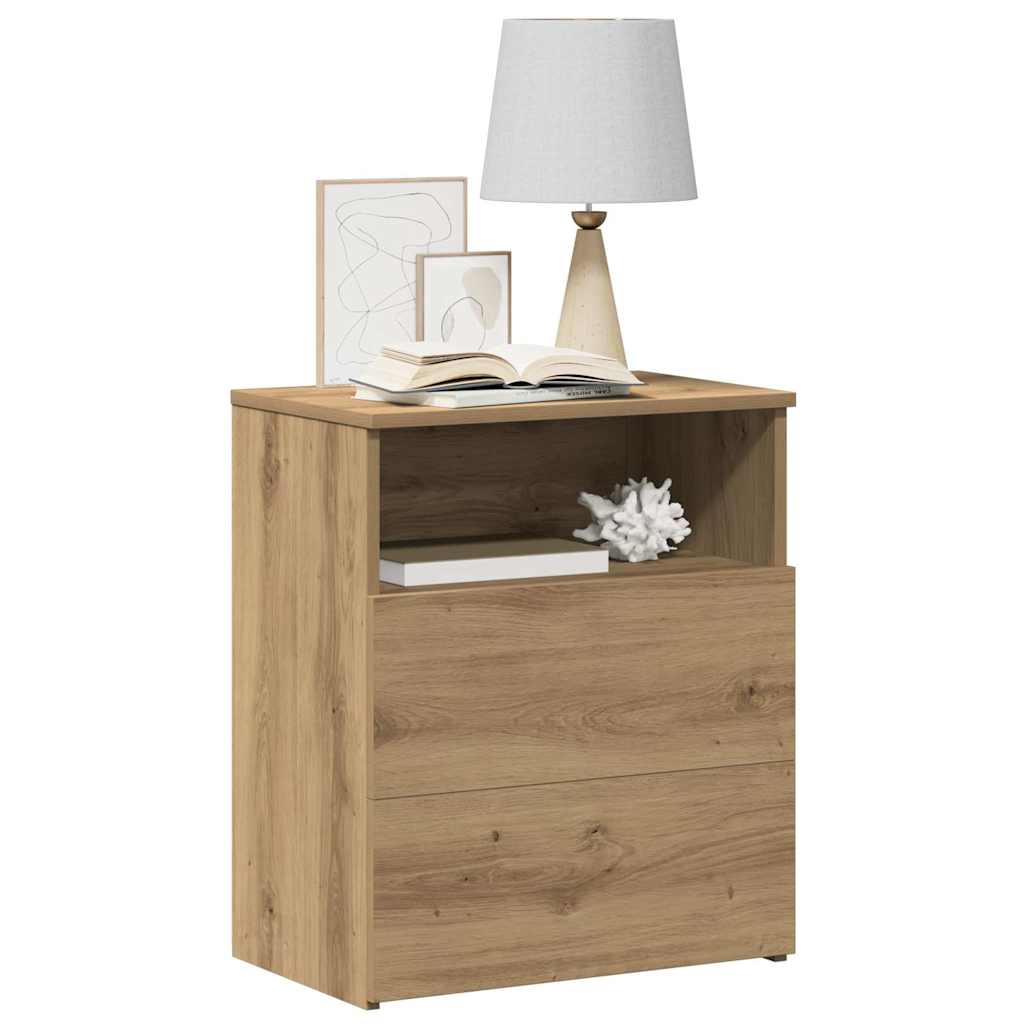Nachttische 2 Stk. Artisan-Eiche 50x32x60 cm Holzwerkstoff