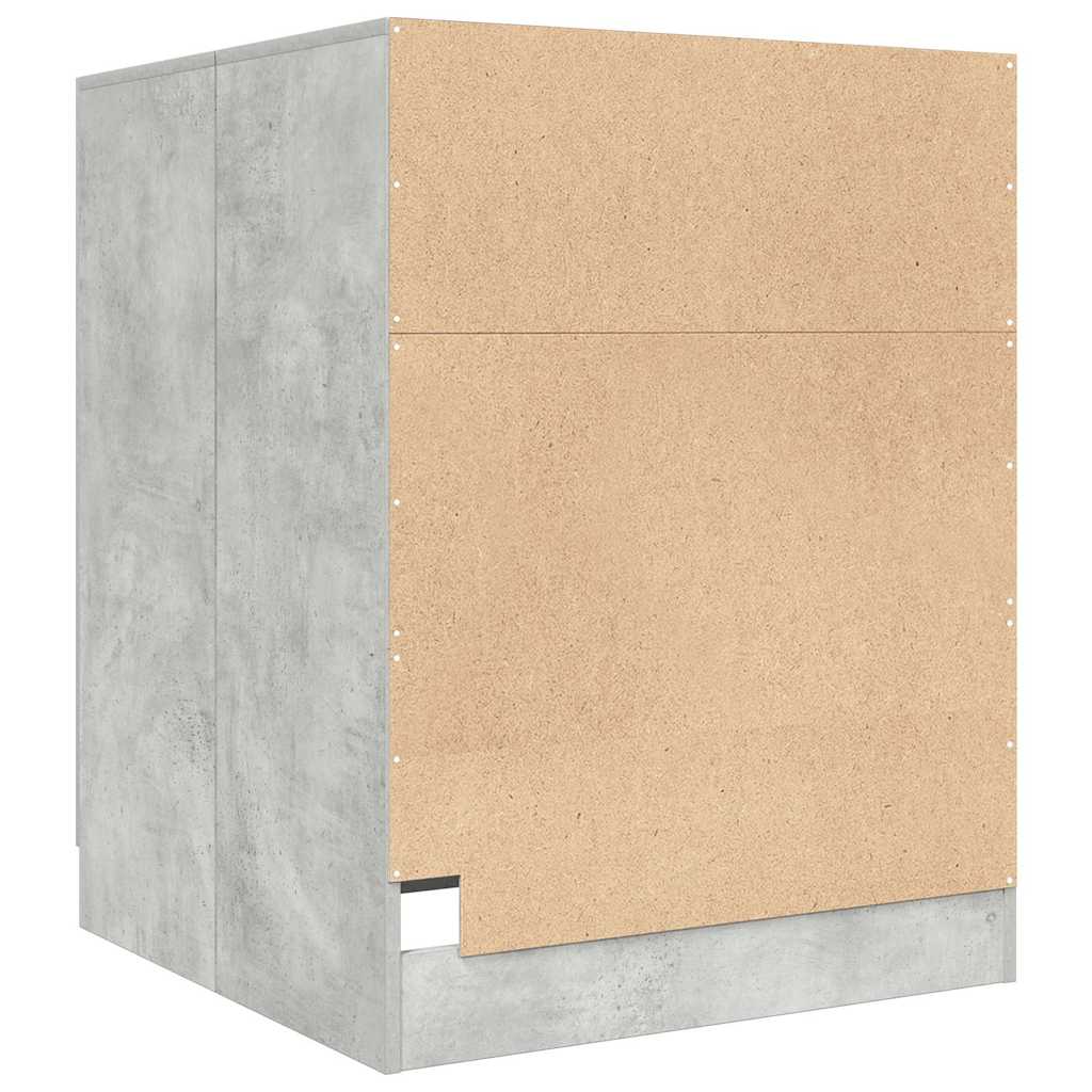 Waschmaschinenschrank Betongrau 70,5x71,5x91,5 cm