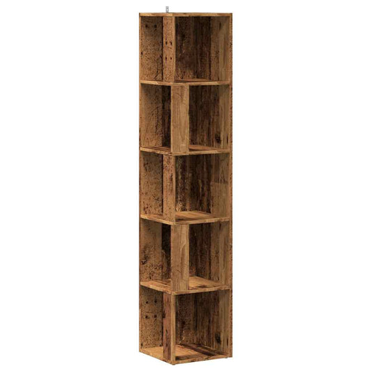 Eckregal Altholz-Optik 33x33x165 cm Holzwerkstoff