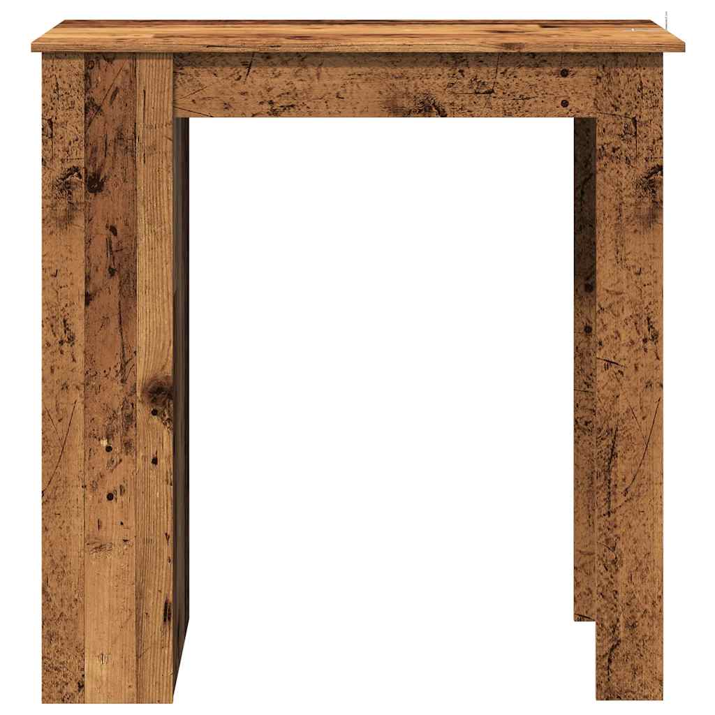 Barbord med hylde gammelt trælook 102x50x103,5 cm træmateriale