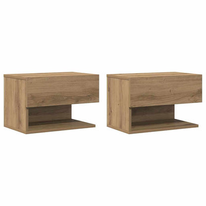 Wand-Nachttische 2 Stk. Artisan-Eiche