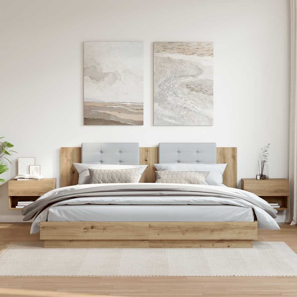 Wand-Nachttische 2 Stk. Artisan-Eiche