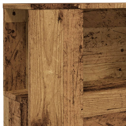Kopfteil mit Ablagen Altholz-Optik 100x18,5x102,5cm Holzwerkstoff