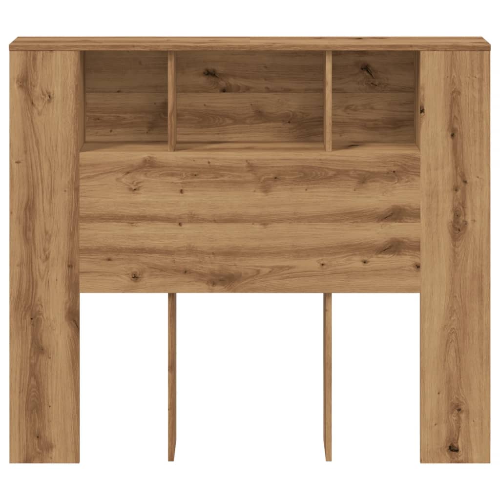 Kopfteil mit Ablagen Artisan-Eiche 120x19x104,5cm Holzwerkstoff