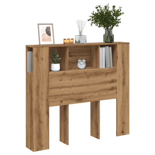 Sengegavl med hylder Artisan eg 120x19x104,5cm træmateriale