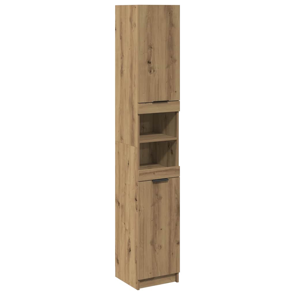 Badschrank Artisan-Eiche 32x34x188,5 cm Holzwerkstoff