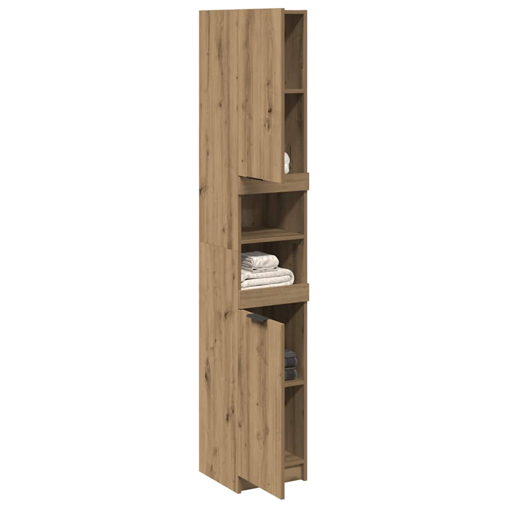 Badschrank Artisan-Eiche 32x34x188,5 cm Holzwerkstoff
