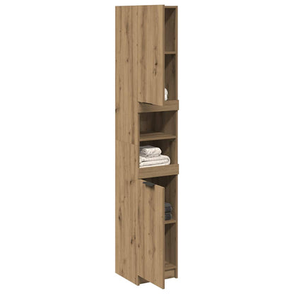 Badschrank Artisan-Eiche 32x34x188,5 cm Holzwerkstoff