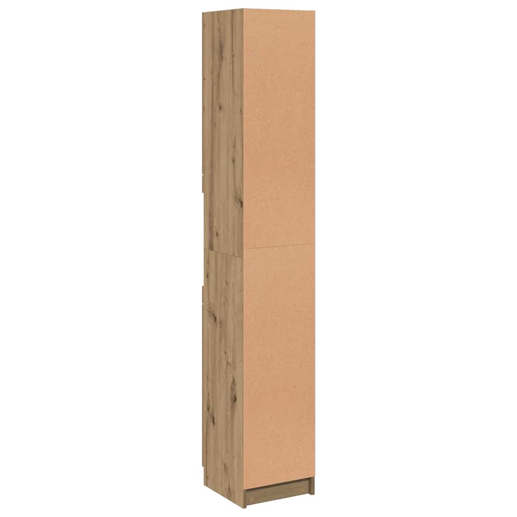 Badschrank Artisan-Eiche 32x34x188,5 cm Holzwerkstoff