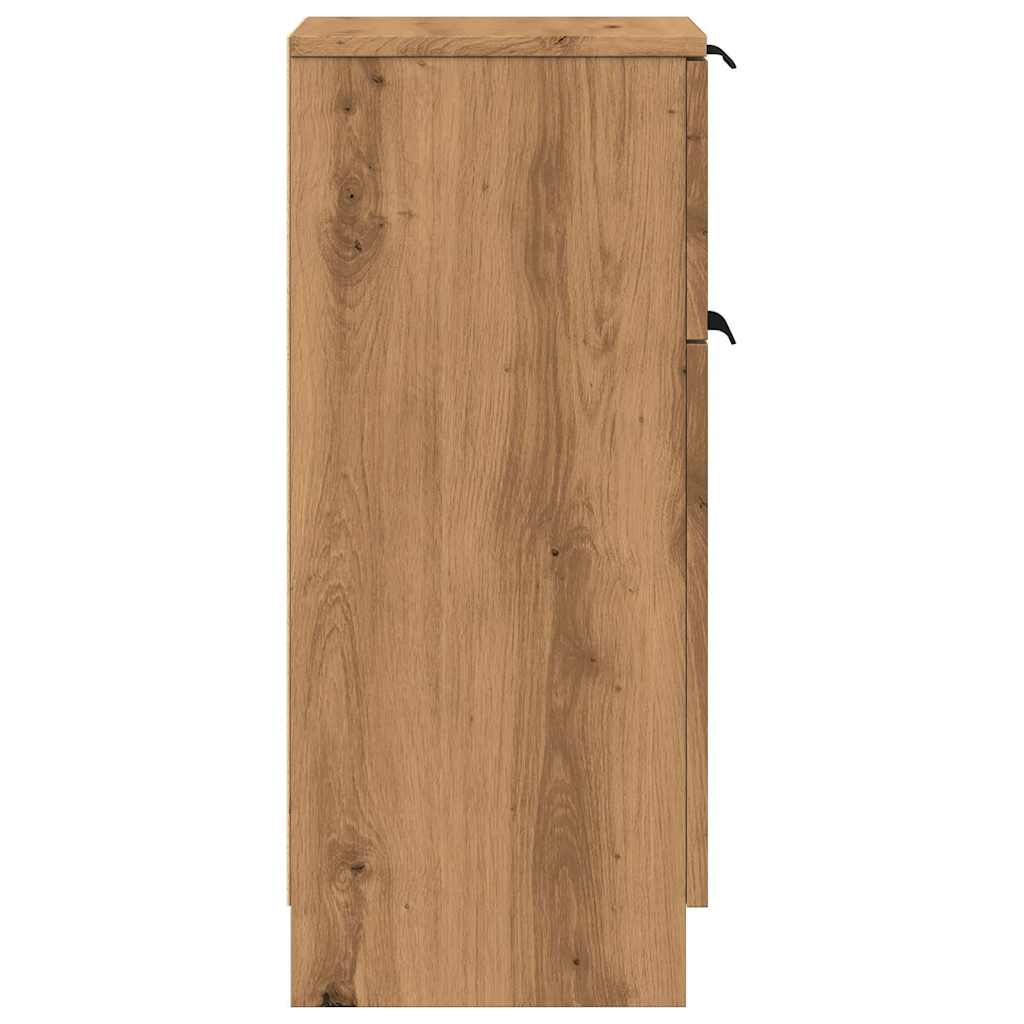 Skænke 2 stk Artisan eg 30x30x70 cm træmateriale