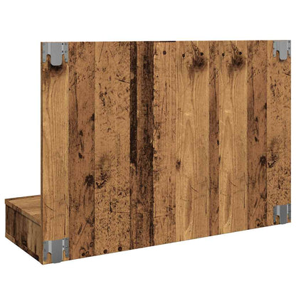 Spiegelschrank mit LED Altholz 90x31,5x62 cm