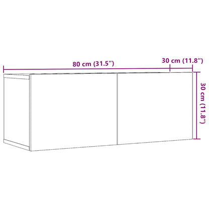 TV overskabe 2 stk. Håndværks eg 80x30x30 cm