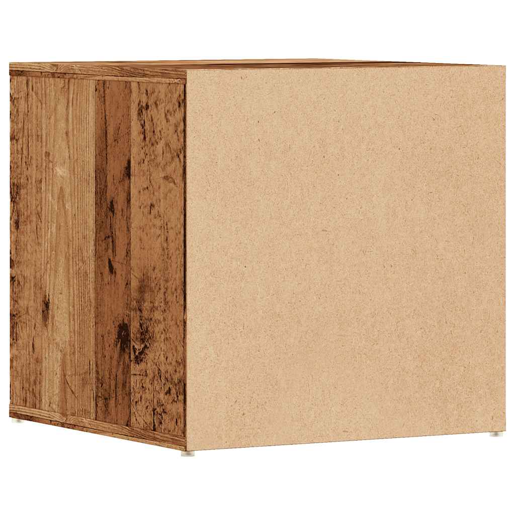 Skuffekasse gammelt træ 40,5x40x40 cm træmateriale