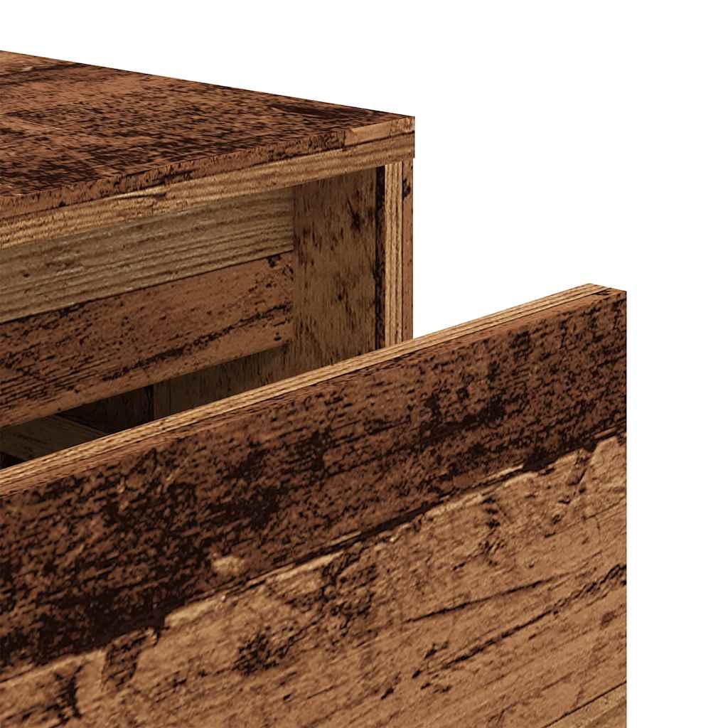Skuffekasse gammelt træ 40,5x40x40 cm træmateriale
