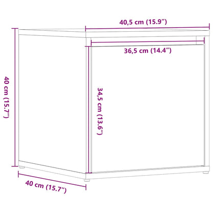 Skuffekasse gammelt træ 40,5x40x40 cm træmateriale