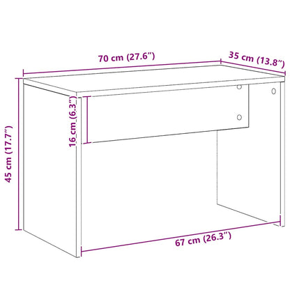 Schminkhocker Artisan-Eiche 70x35x45 cm Holzwerkstoff