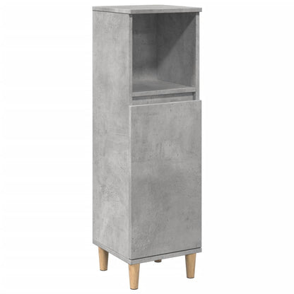 Badeværelsesskab Beton Grå 30x30x100 cm Træ Materiale