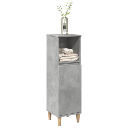Badeværelsesskab Beton Grå 30x30x100 cm Træ Materiale