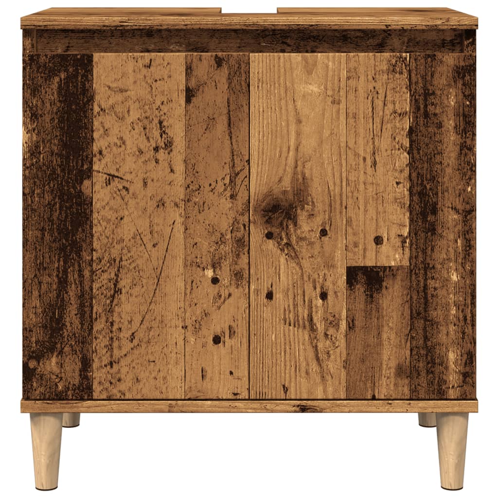 Waschbeckenunterschrank Altholz-Optik 58x33x60 cm Holzwerkstoff