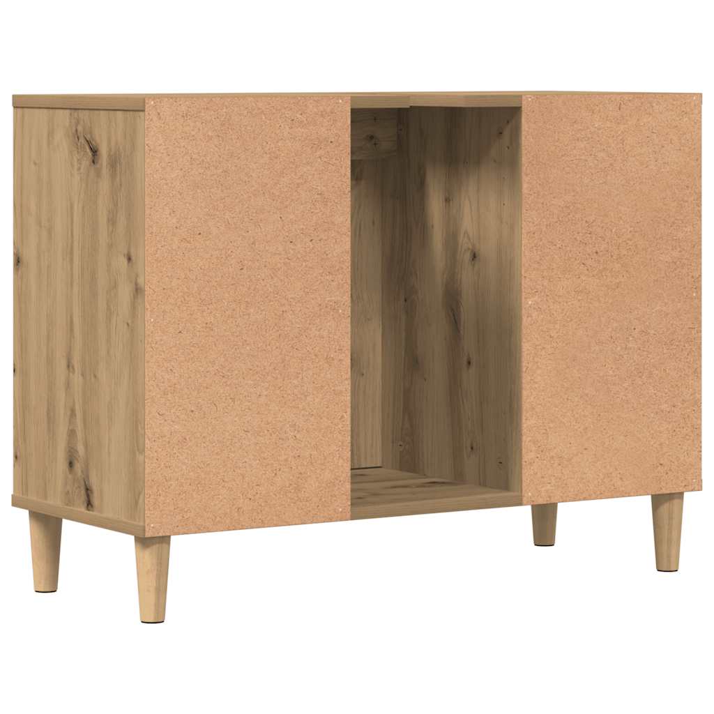 Waschbeckenunterschrank Artisan-Eiche 80x33x60 cm Holzwerkstoff