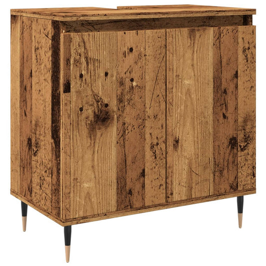 Badeværelsesskab gammelt trælook 58x33x60 cm træmateriale